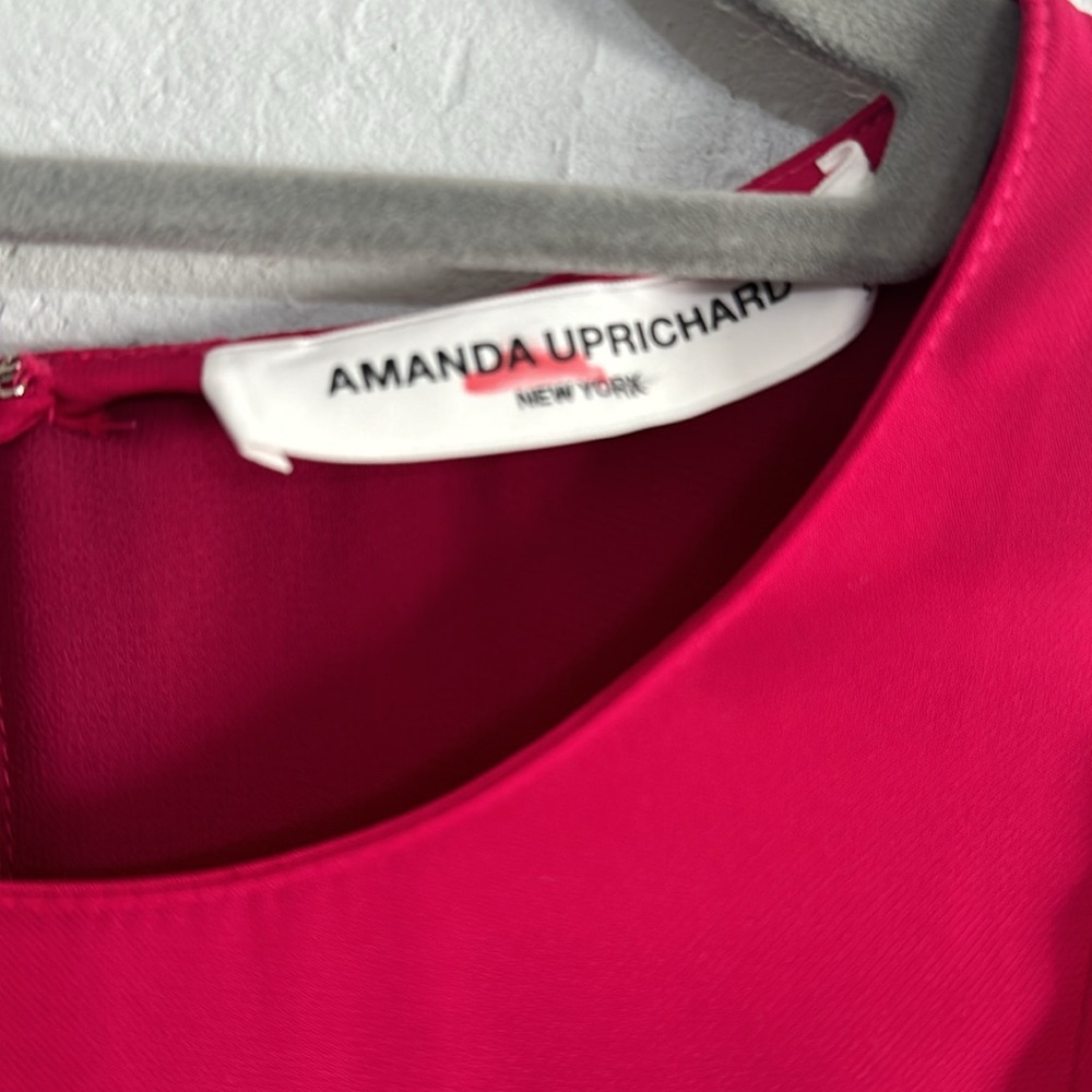 Amanda Uprichard Rutherford Fuchsia Ruffle Mini Dress - Picture 2 of 5